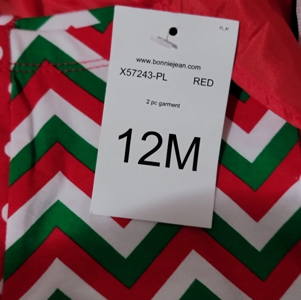 NWT 12 months Bonnie Jean Christmas Dress - Picture 4 of 8